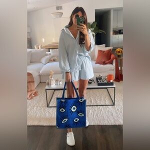 NWT Blue B Gem Embellished Short Set